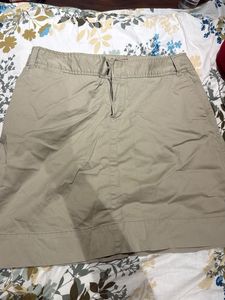 Khaki A-Line Skirt