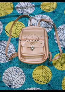 Rose Gold Cutout Mini Backpack