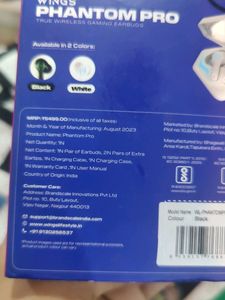 Wings  Phantom Pro True Wireless Gaming Earbuds.