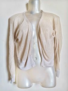 Sheer Knit Cropped Cardigan