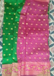 Green Banarasi Silk Saree