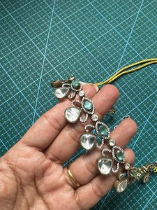 Elegant Kundan Necklace &amp; Earring Set