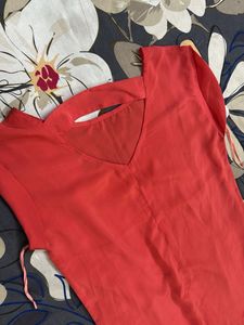 Women's Red Casual Top