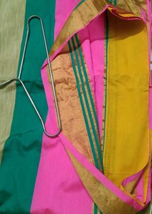 Beige Cotton Silk Saree