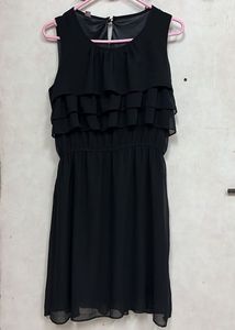 Chic Black Ruffle Dress