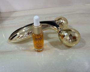 RAS Luxury 24K Gold elixir+ 3d face massager combo