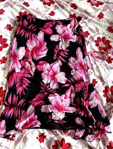 Vibrant Floral Print Skirt