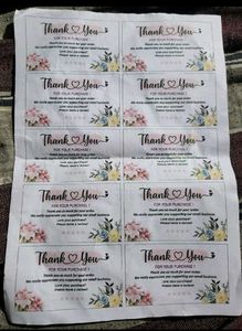 Floral Thank You Cards 50 pcs
