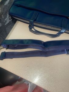 Navy Crocodile Laptop Bag