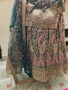 Beutiful Mirror Work Heavy Flair Leheng Embroidery