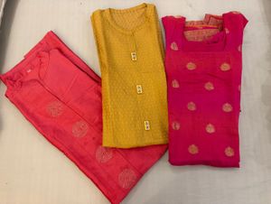 Combo of 3 kurta sets