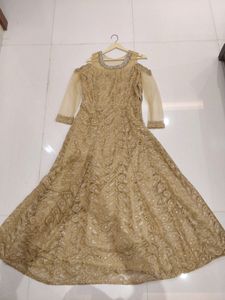 Gold Cold Shoulder Gown