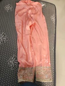 Elegant Peach Embroidered Kurta Set