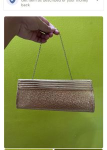 Elegant Gold Clutch Bag+ showpiece baby carriage