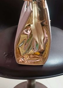 Elegant Rose Gold Evening Clutch Bag