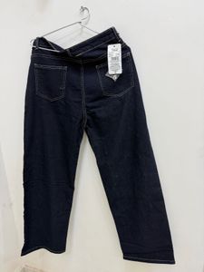 Shein Dark Wash Jeans with Button Detail