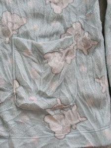 Cozy Blue Cloud Print Pajama Top