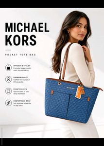 Michael Kors Pocket Tote Bag Denim y💙