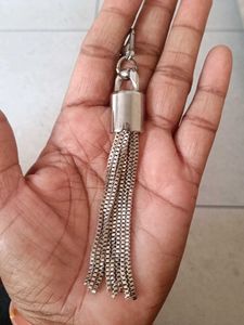 Silver bag charm and keychen