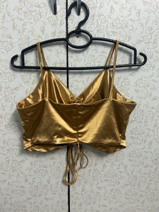 Imported Golden Ruched Cami Top😍
