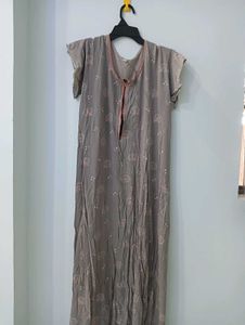 Printed Grey Gown