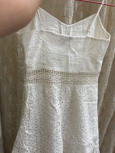 Elegant White Eyelet Sundress for breezy summers