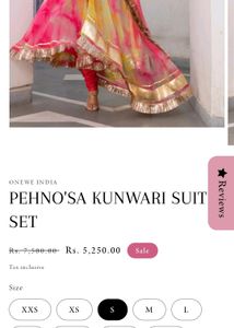 Pehno'Sa Kunwari Suit New Without Tag Size XXL