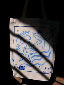 Hand-Painted Tote Bag