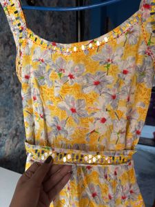 Floral Yellow Maxi Dress