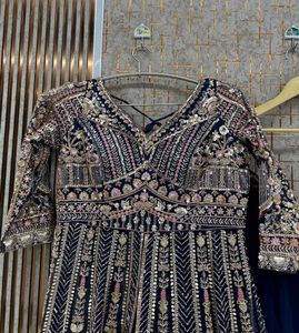 Embroidered Blue Lehenga Choli Set