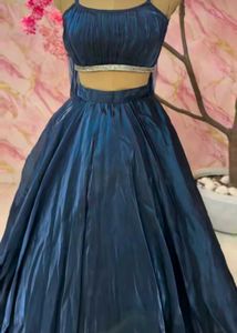 Elegant Navy Blue Lehenga Choli Set