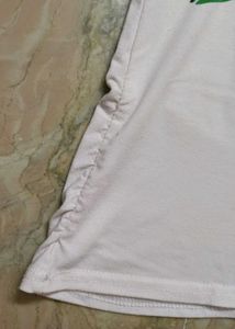 White Graphic T-Shirt with Rhinestone Hat &amp; Bow