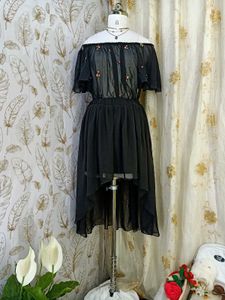 Black High Low Skirt