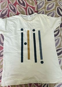 White Graphic Print T-Shirt