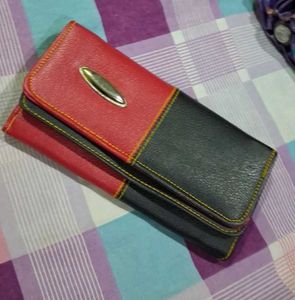 Red & Black Two-Tone Wallet