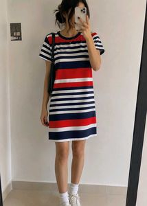 Striped Casual T-Shirt Dress
