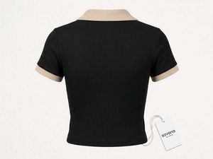 Chic Black &amp; Beige gathered pullover TShi