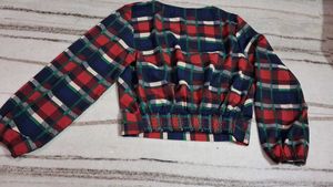 Vintage Plaid Wrap Top ❤️💙