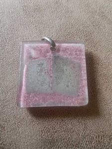 Unique Pink Glass Pendant