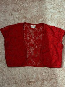 Red Lace Shrug