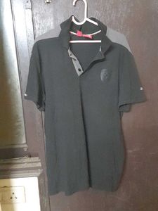 Puma Men's Black Polo T-Shirt