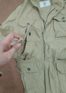 Men's Beige Utility Jacket