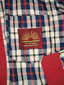 Kendriya Vidyalaya Checked Kurta Shirt