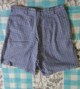 Blue Checkered Mini Skirt