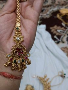 Gold Plated Necklace Set with Earrings