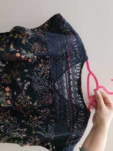 Floral Lace Trim Top