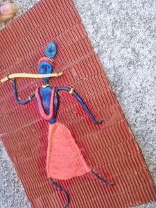 Handmade Rustic Krishna Melody Artwork