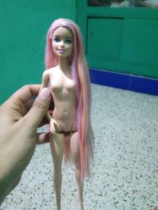 Barbie Doll with Long Pink Hair
