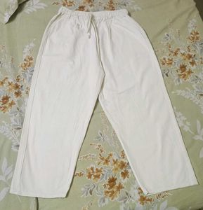 Comfortable creme cotton linen pants