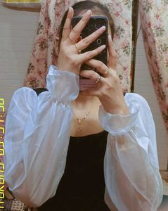 Black Long Dress with puffy sleeves